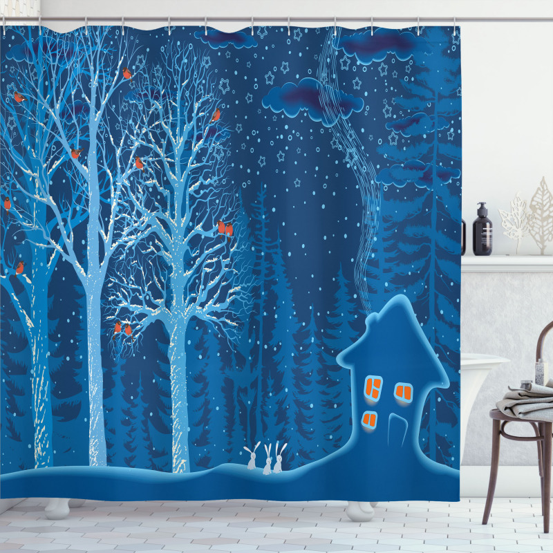 Winter Scenery with Show Shower Curtain