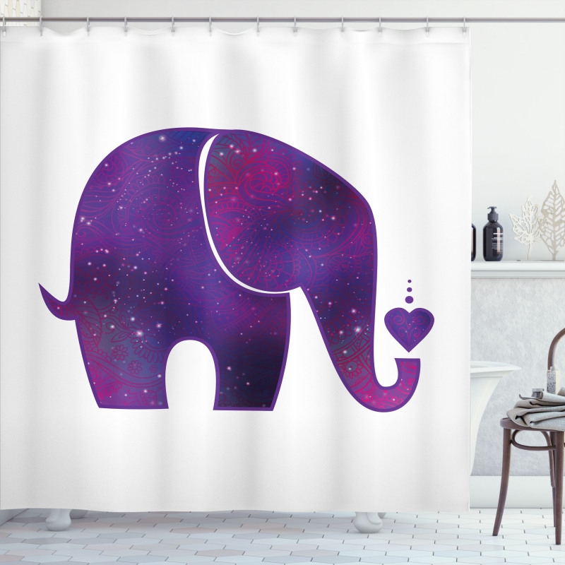 Elephant Hearts Shower Curtain