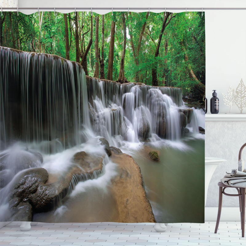 Tropical Forest Scenery Shower Curtain