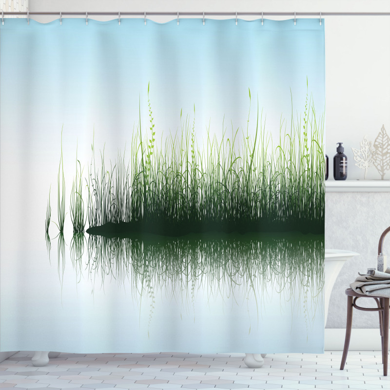 Spring Time Sunset Lake Shower Curtain