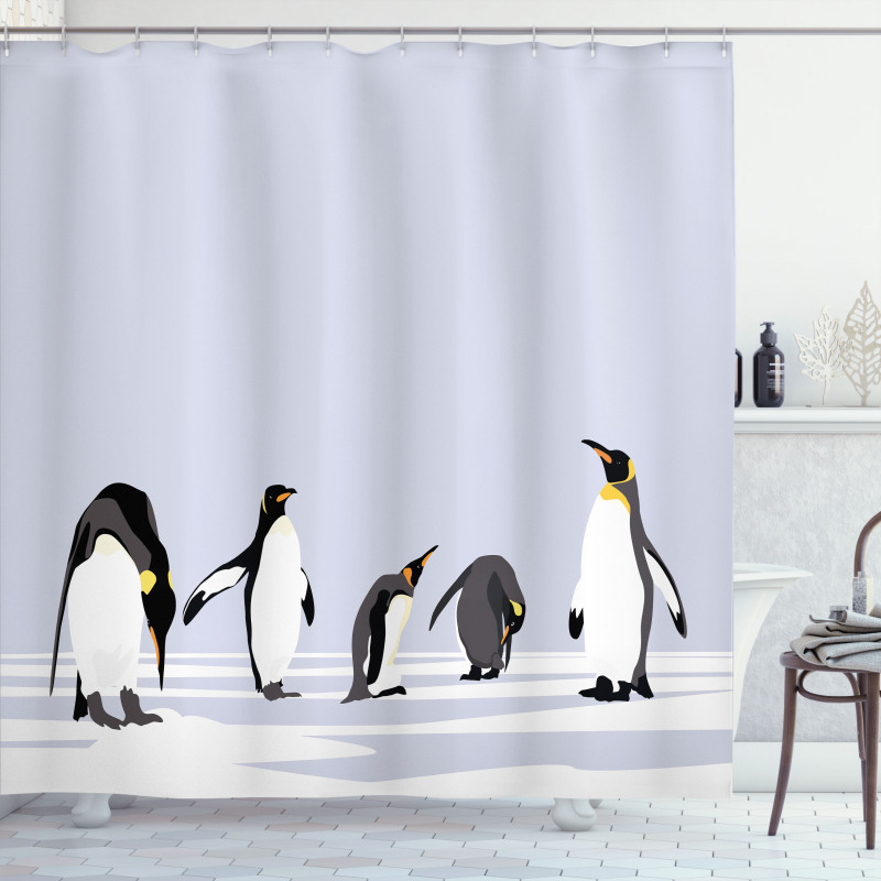 Polar Icy Land Winter Shower Curtain