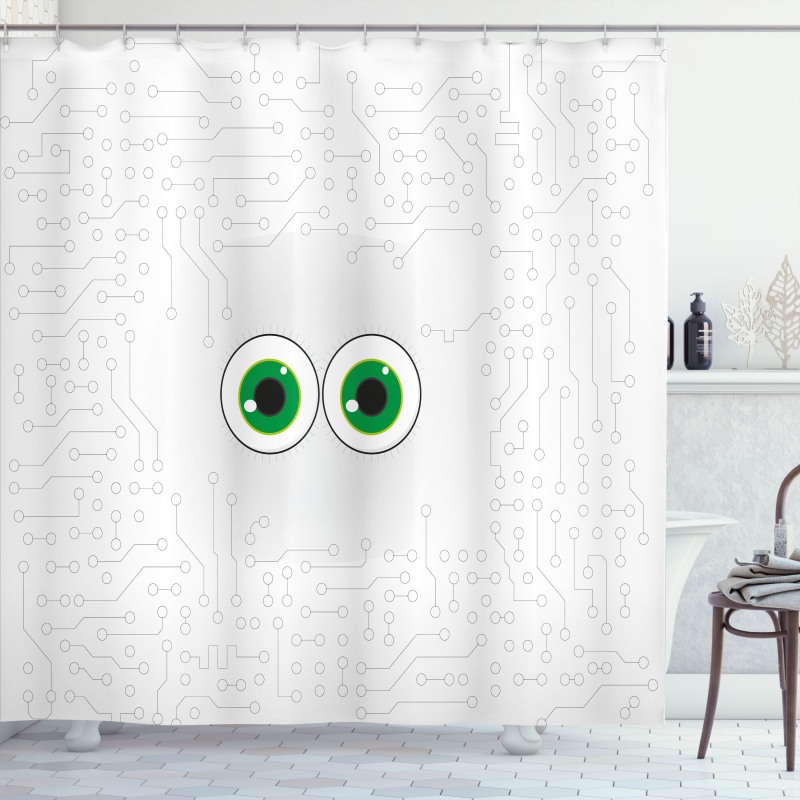 Eye Form Digital Picture Shower Curtain