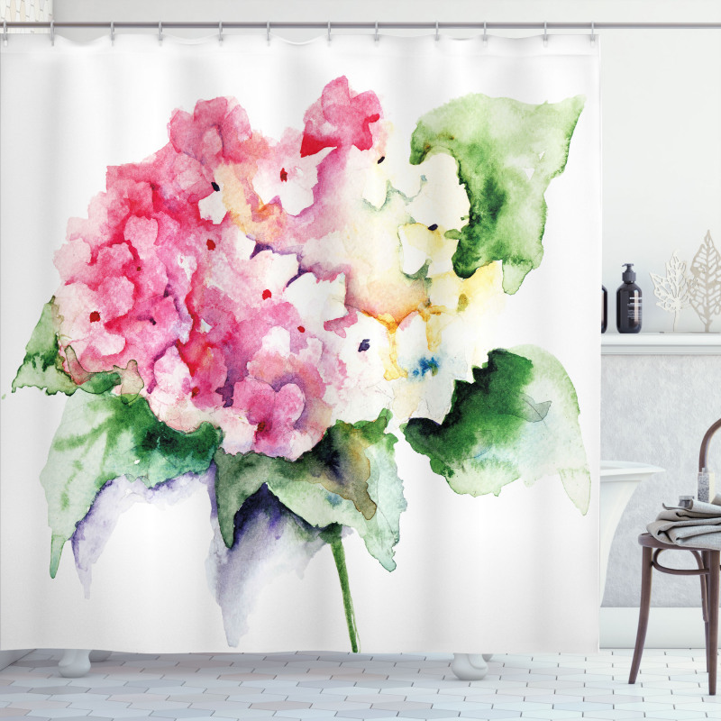 Hydrangea Flower Bouquet Shower Curtain