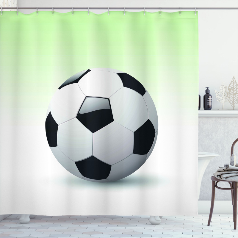 Football Soccer Ball Shower Curtain