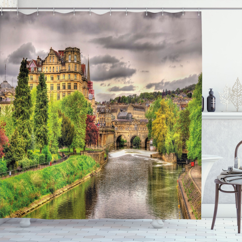 View of Bath River Shower Curtain