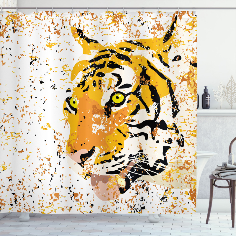 Vector Wildlife Tiger Shower Curtain