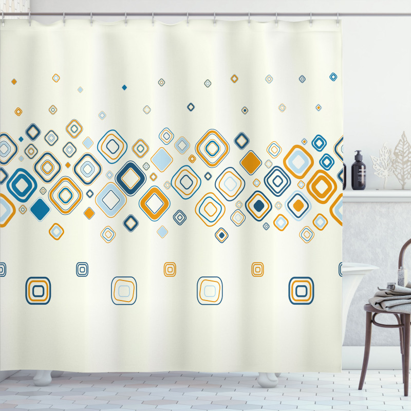 Vector Geometric Shapes Shower Curtain