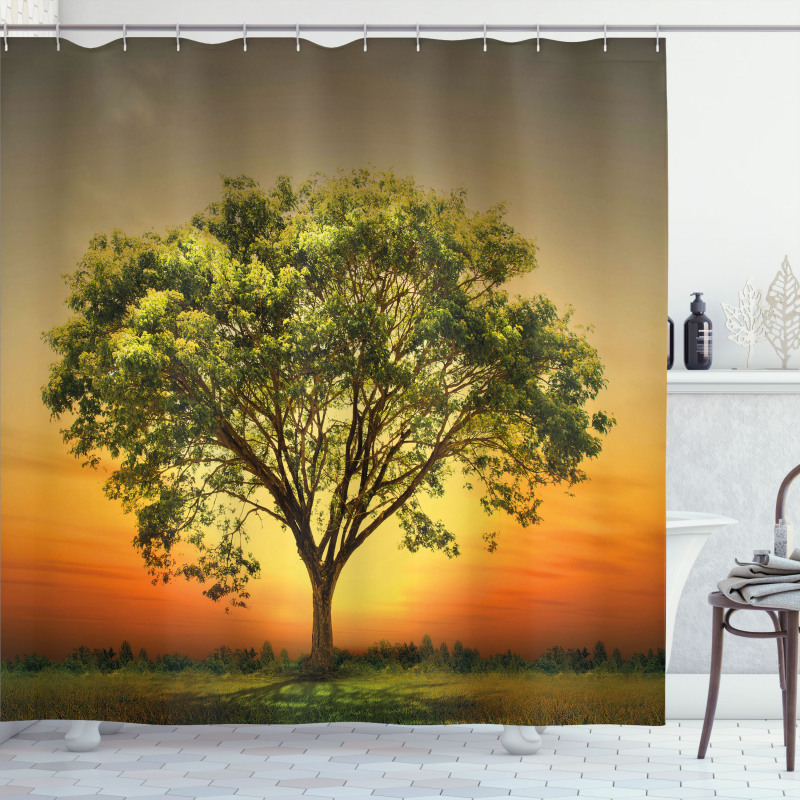 Sunset Scenery Valley Shower Curtain