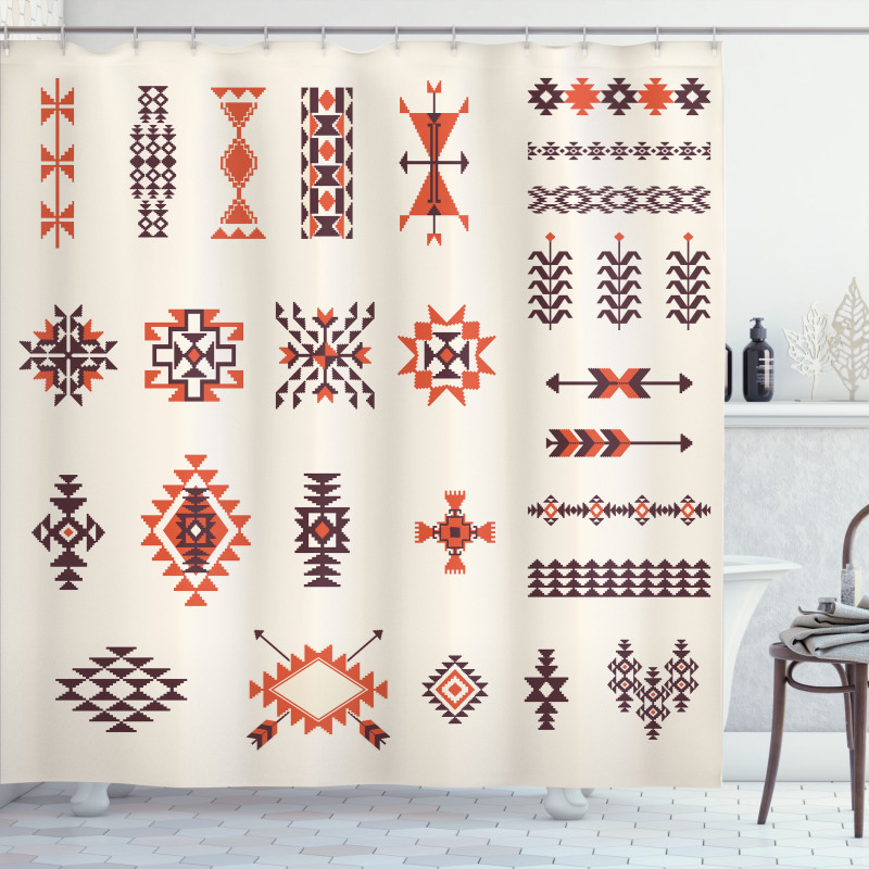 Aztec Pattern Shower Curtain