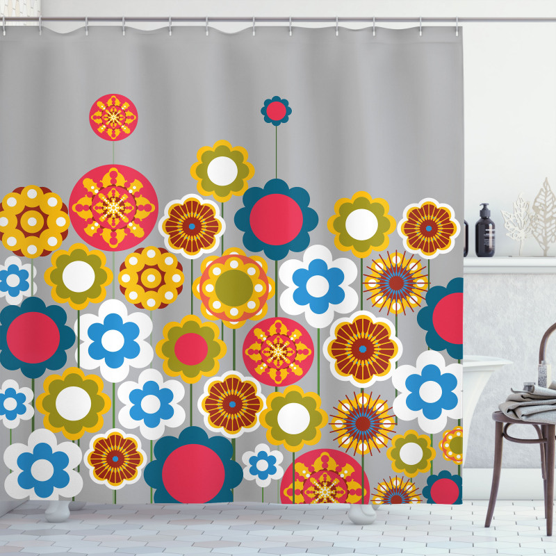 Modern Colorful Summer Shower Curtain