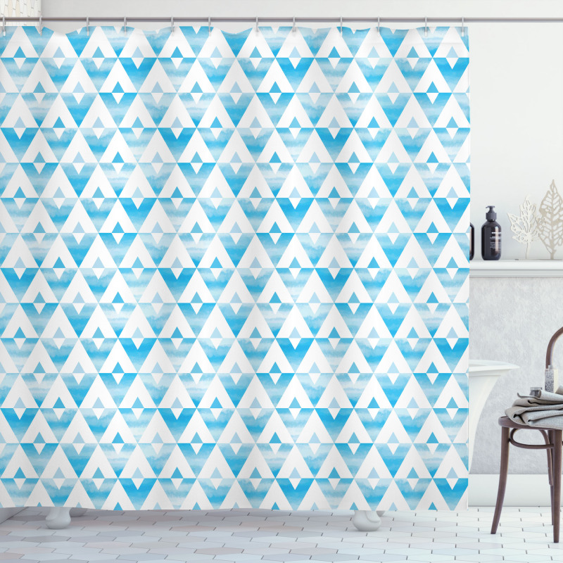 Geometric Shape Triangle Shower Curtain