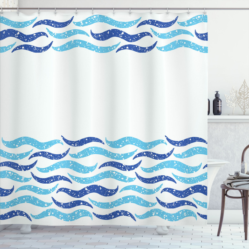 Ocean Life Sea Waves Shower Curtain
