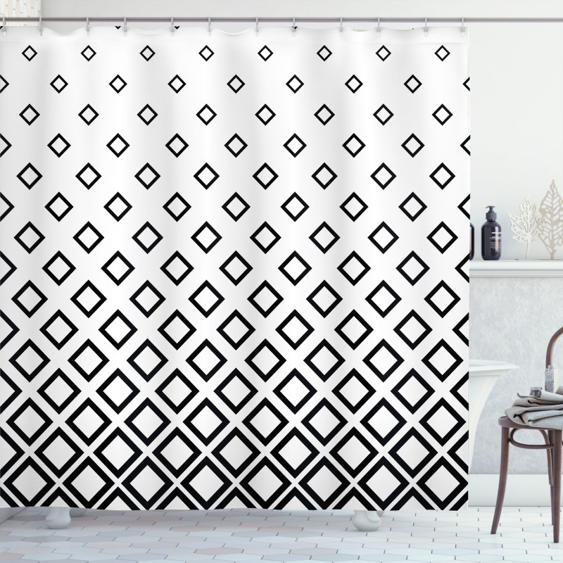 Square Pattern Art Shower Curtain