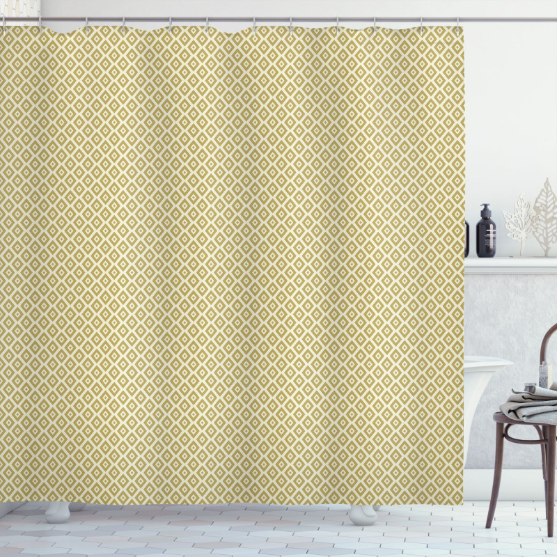 Diamond Line Pattern Shower Curtain
