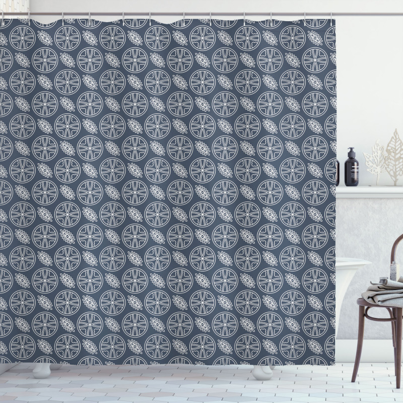 Japanese Ornate Abstract Shower Curtain