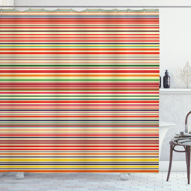 Horizontal Stripes Shower Curtain