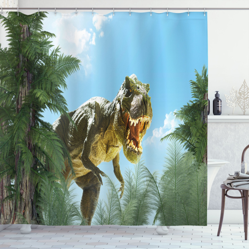 Jurassic Monster Fossil Shower Curtain