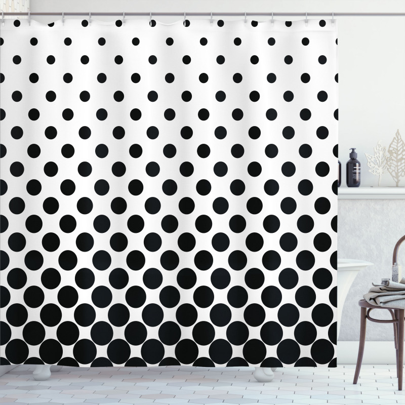 Minimalist Polka Dots Shower Curtain