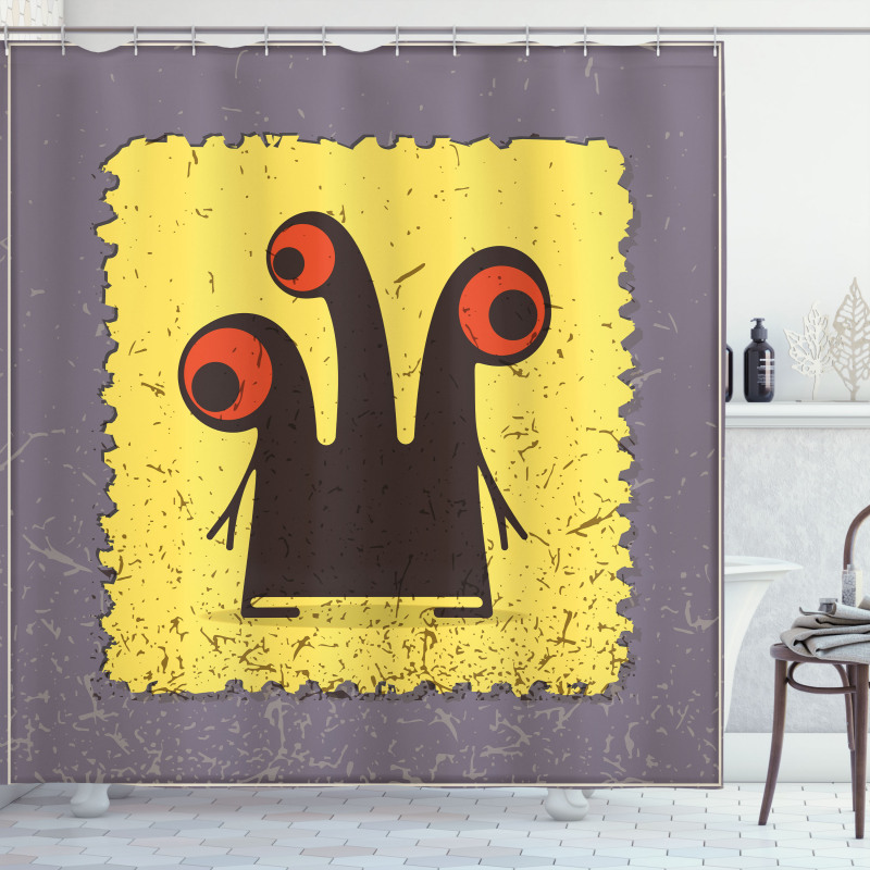 Trippy Creature Eyes Shower Curtain