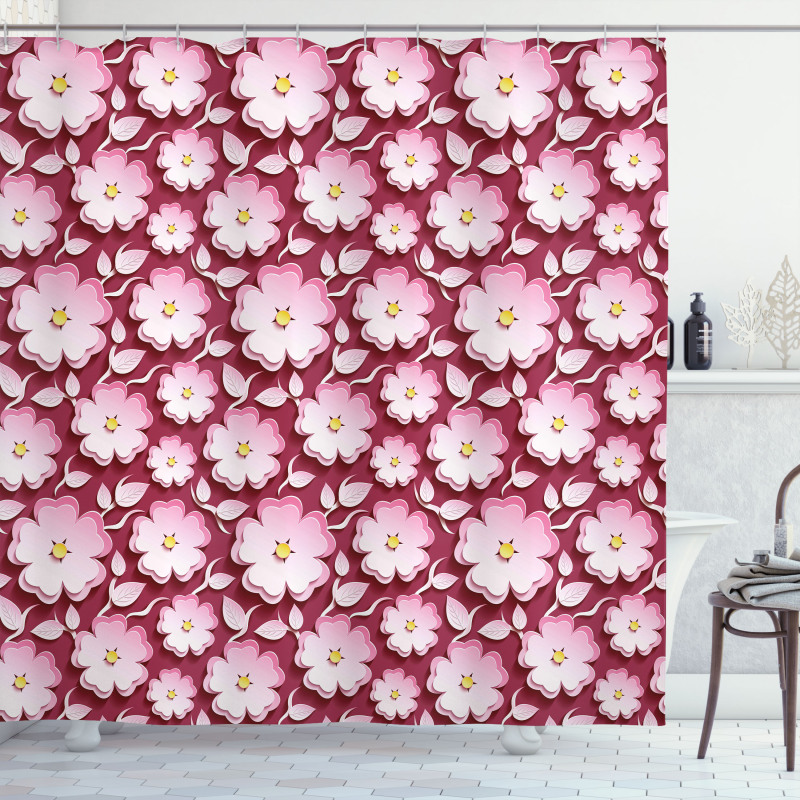 Petal of Japanese Cherry Shower Curtain