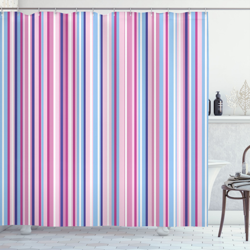 Colored Stripes Lines Shower Curtain