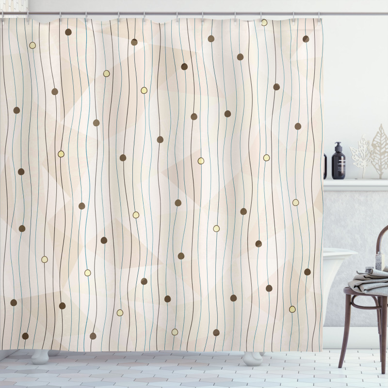 Swirls Pattern Circles Shower Curtain