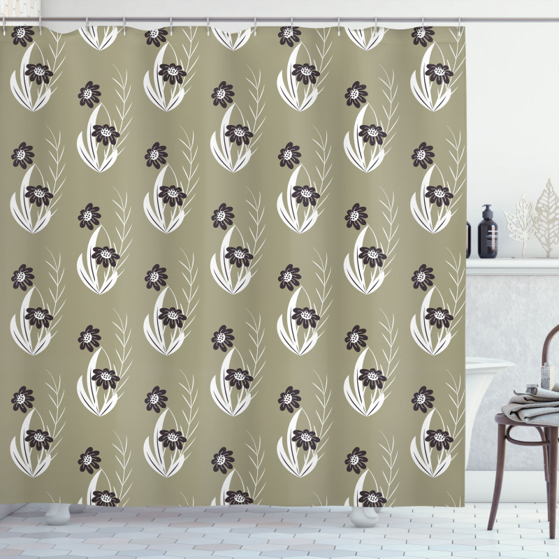 Flowers Dotted Shower Curtain