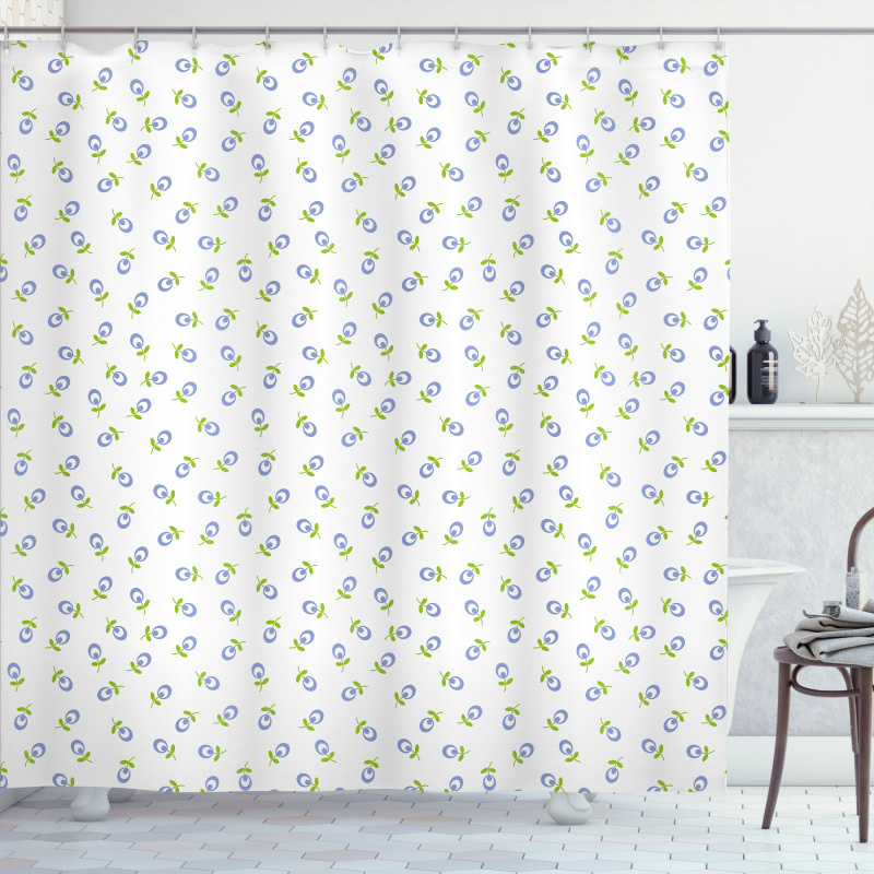 Green Leaves Vintage Shower Curtain