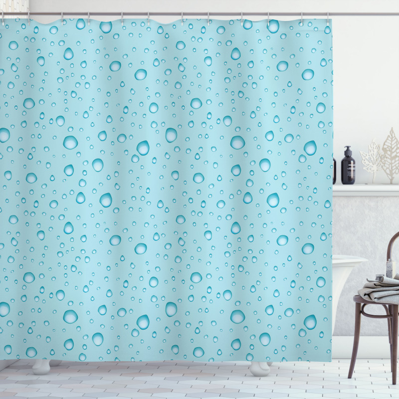 Water Drops Oceanic Naval Shower Curtain