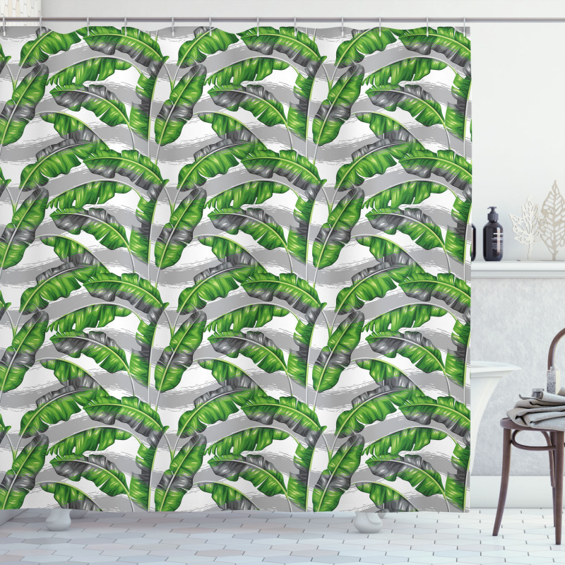 Banana Leaves Design Shower Curtain