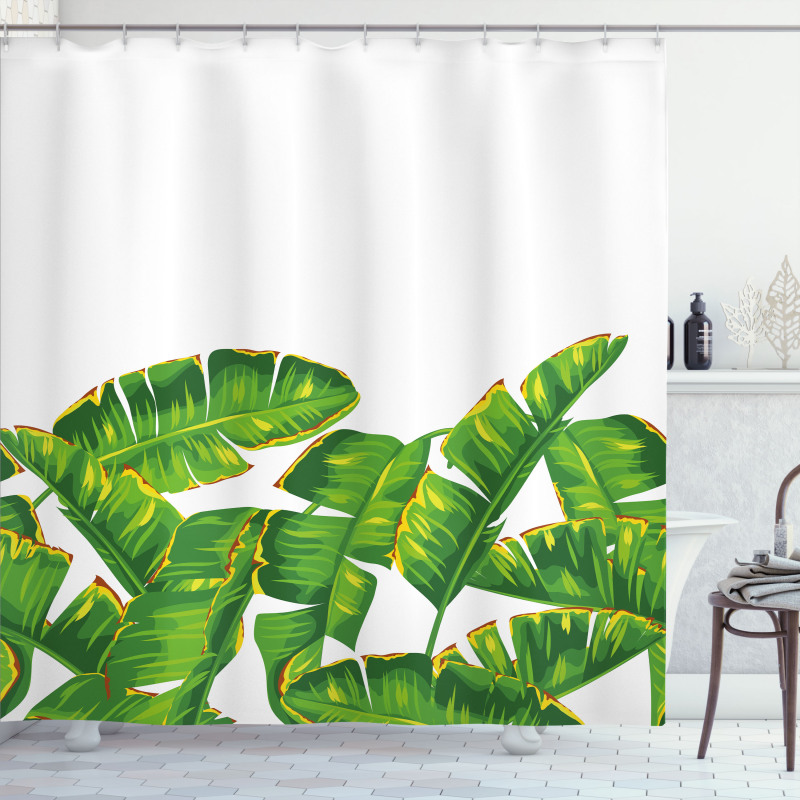Vibrant Tropical Foliage Shower Curtain