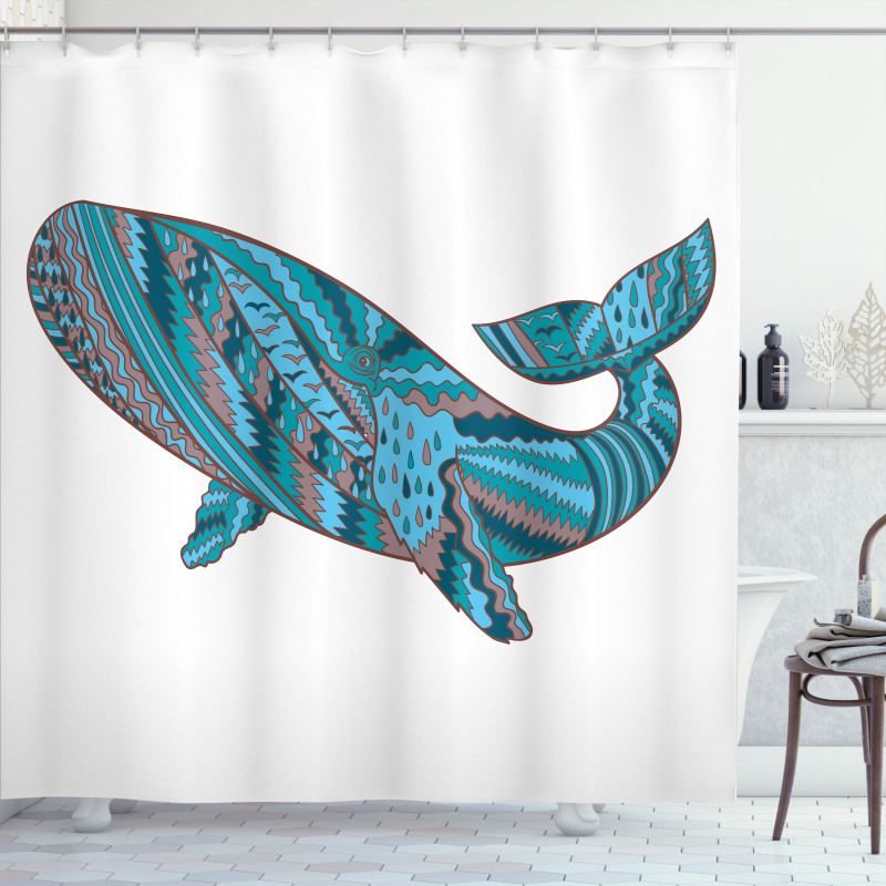 Humpback Whale Sea Shower Curtain