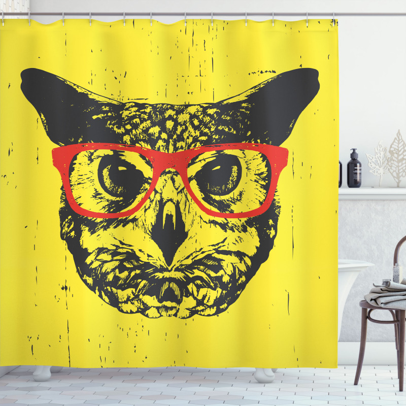 Hipster Grunge Humorous Shower Curtain