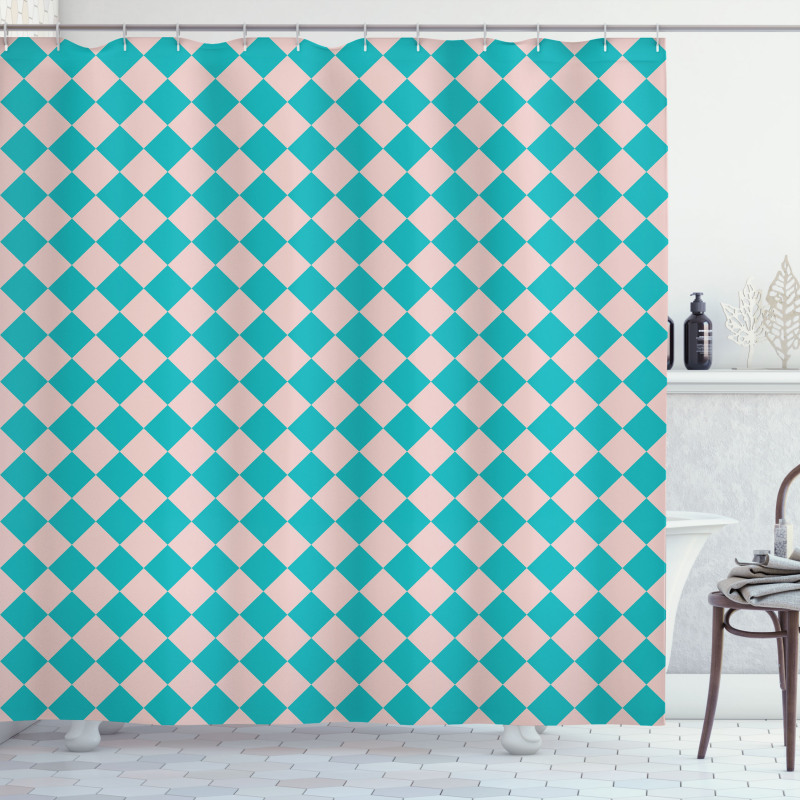 Retro Classical Tile Shower Curtain