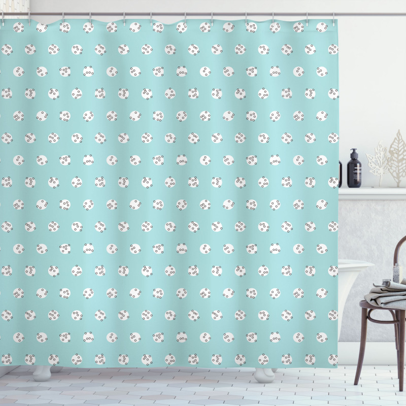 Inner Polka Dots Shower Curtain