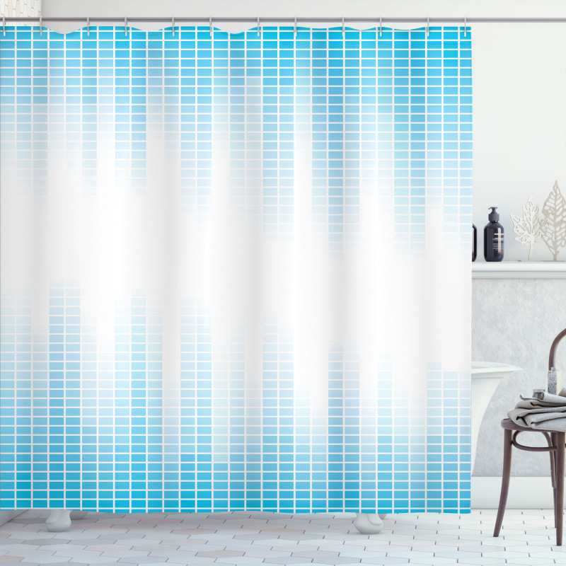 Geometric Squared Design Shower Curtain
