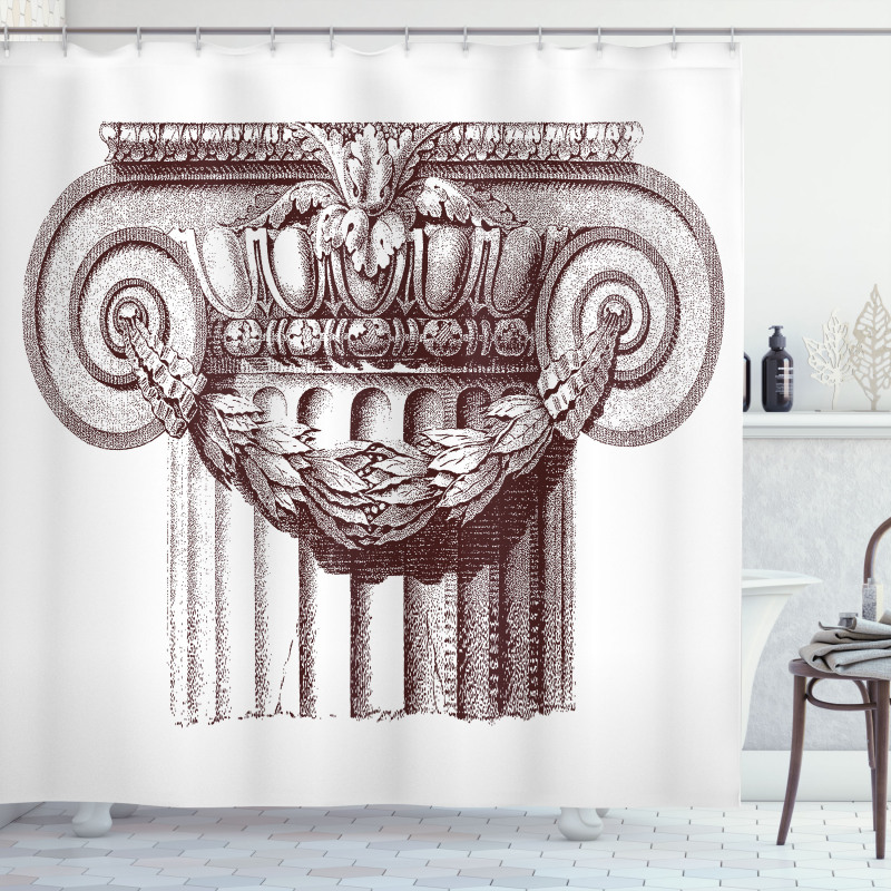 Antique Column Roman Shower Curtain