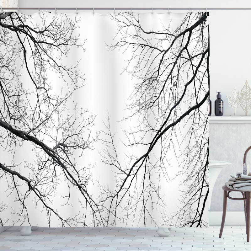 Leafless Scary Branches Shower Curtain