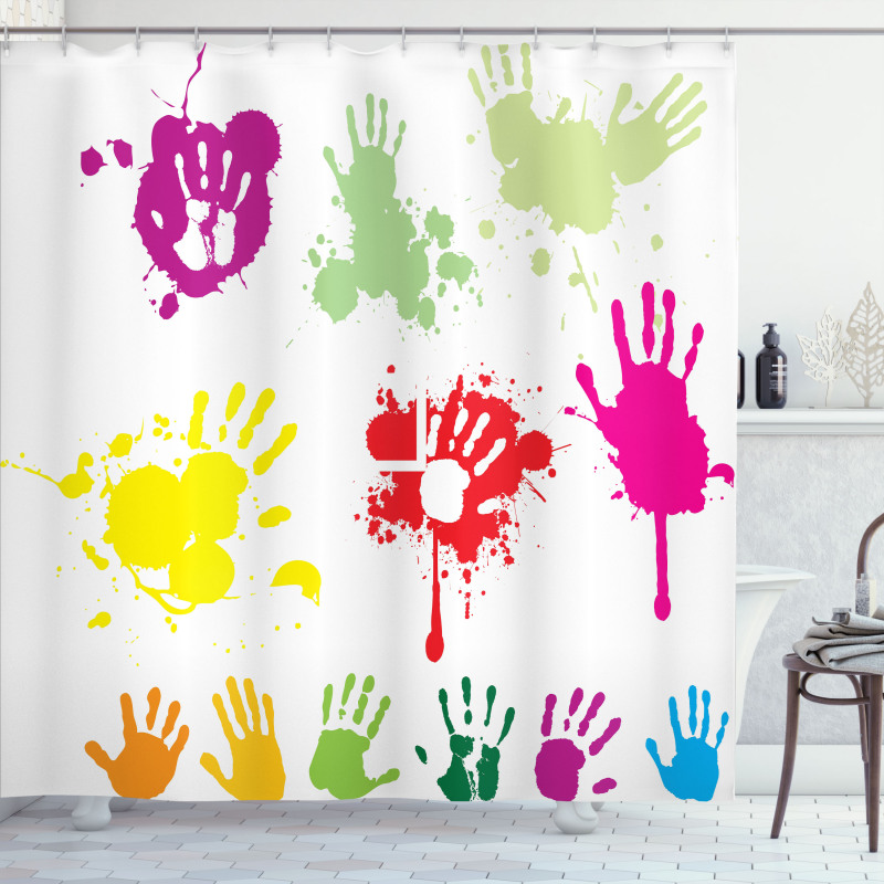 Teenagers Spray Color Shower Curtain