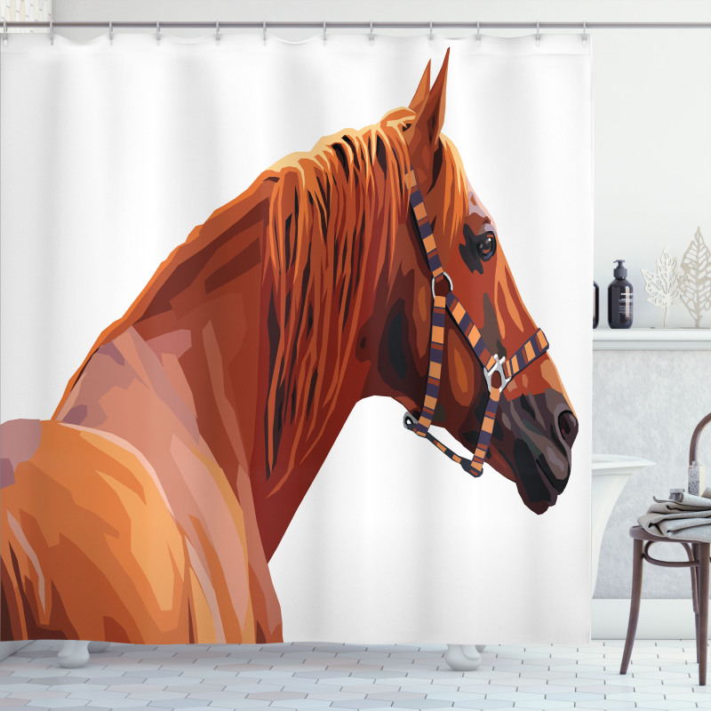 Race Jokey Horse Nature Shower Curtain