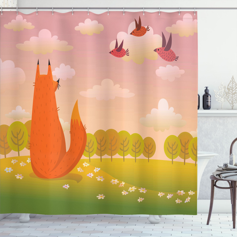 Animal Fox Wildlife Shower Curtain