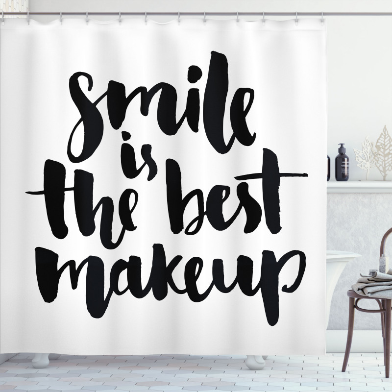 Smile Motivational Letter Shower Curtain
