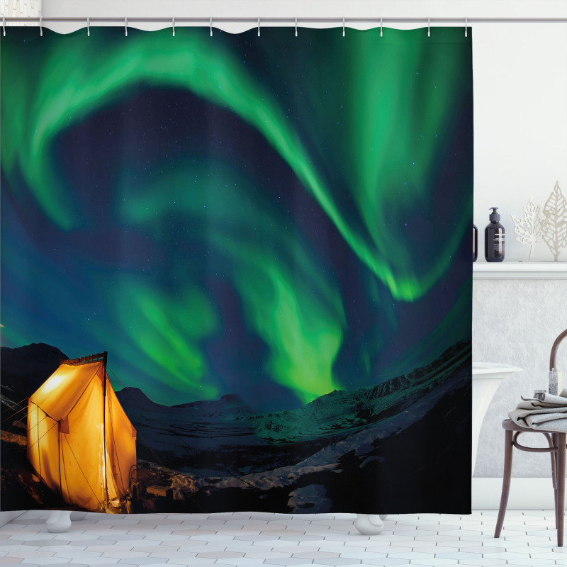 Sky Nordic Camping Shower Curtain