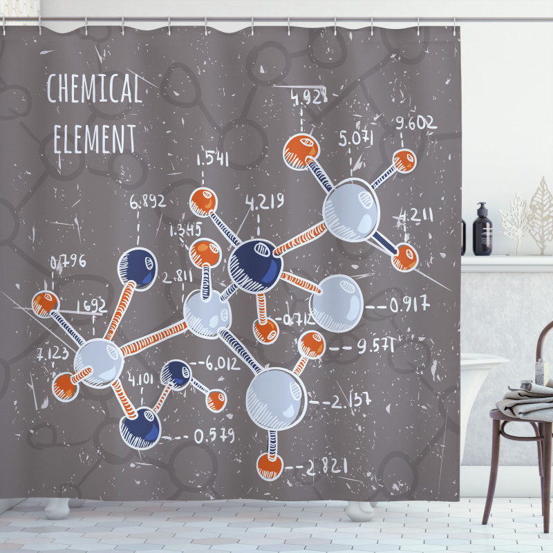 Formula Science Graphic Shower Curtain