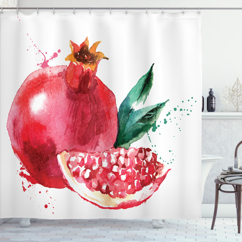 Hand Drawn Watercolor Shower Curtain