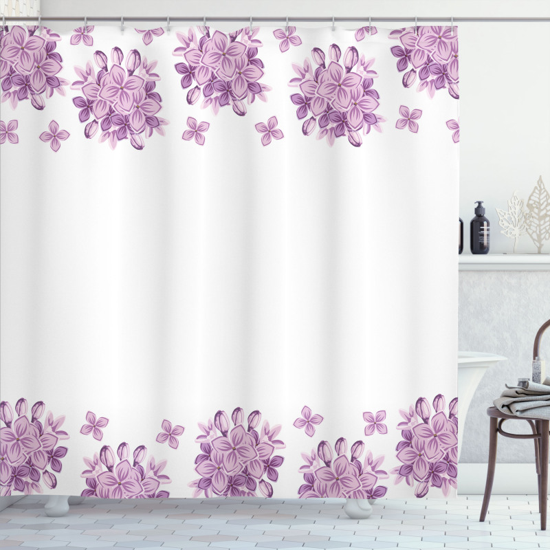 Lilac Flowers Blossoms Shower Curtain
