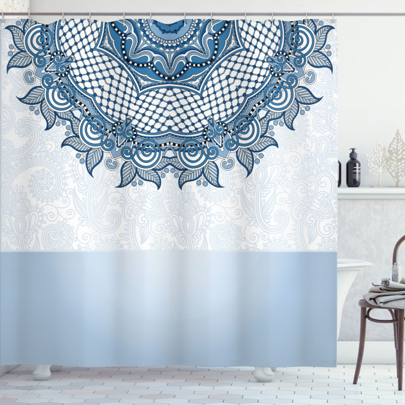 Lace Details Shower Curtain