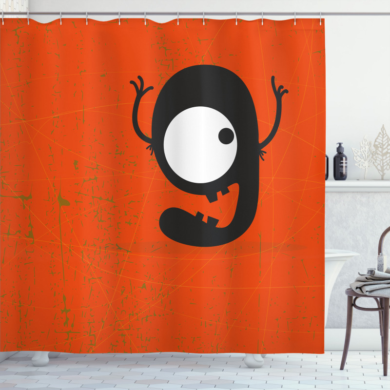 Cartoon Letter G Monster Shower Curtain