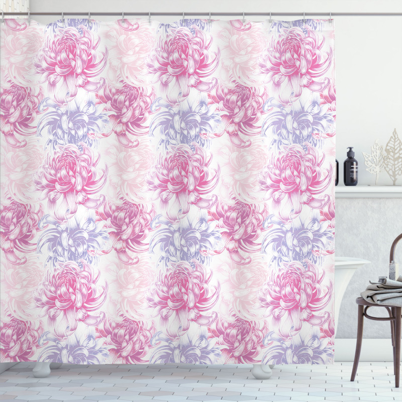 Romantic Floral Design Shower Curtain