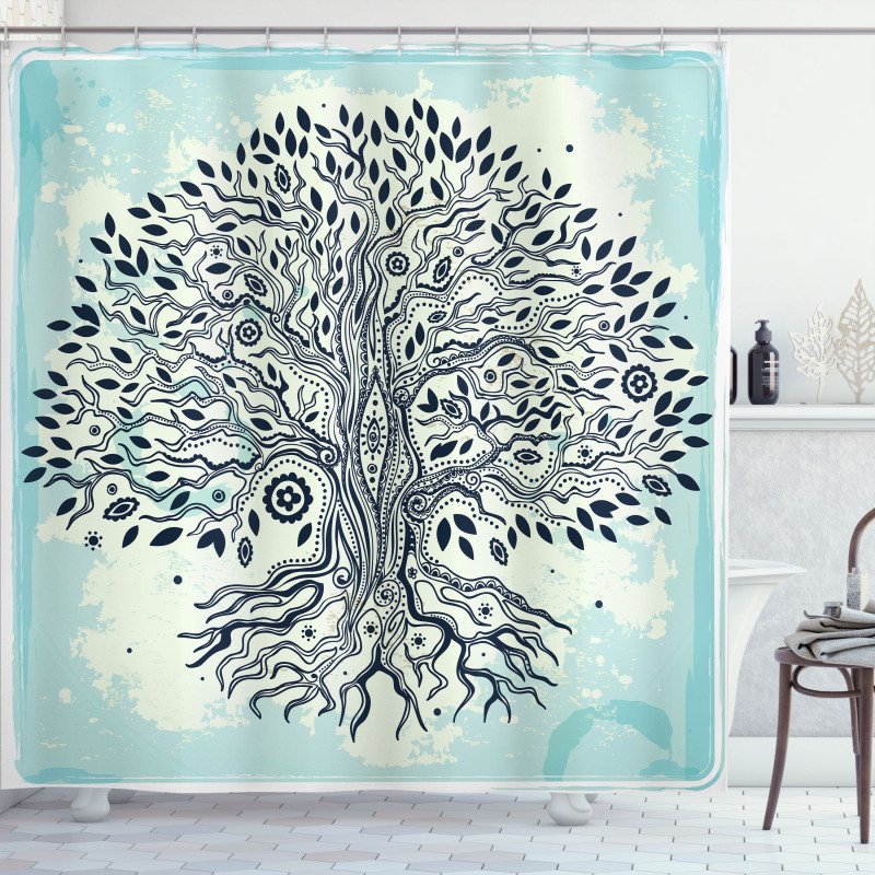 Chinese Bonsai Roots Shower Curtain